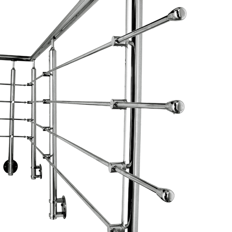 Marin grade side mounted stainless steel rod railing design PR-R08