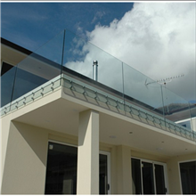 Exterior Easy Install Frameless Glass Railing With Standoff