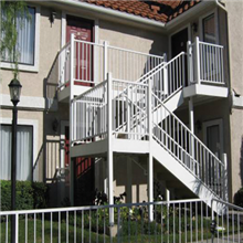 Residential Housing Exterior Aluminum Railings Horizontal Aluminum Balcony Railing
