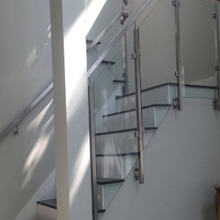 Best price side mount post glass railing for stairs