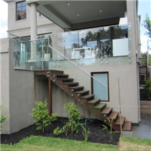 stainless steel standoff tempered glass balcony railing stair railing