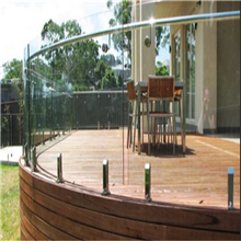 Balcony Curved Class Railing 10-24mm Tempered Glass Australia Standard Spigot Glass Fence