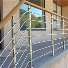 Polished Stainless Steel Rod railing with PVC handrail for terrace PR-R06​