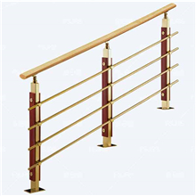 staircases railing wood steel cross bar railing system PR-R09 