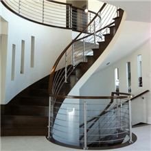Indoor  316L 304 316 stainless steel curved shape solid rod bar stair balustrade PR-R10