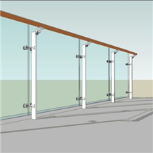 Terrace railings design glass baluster stainless steel balustrade