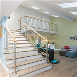 Outside Modern Led light railing 316L 304 316 stainless solid rod bar deck balustrade 