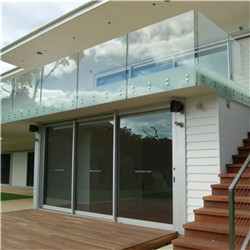 Frameless Tempered Glass Railings by Standoffs Side Installation Glass Balustrades