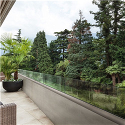 Hot Sale Aluminum U Channel Base Frameless Glass Railing For Indoor 