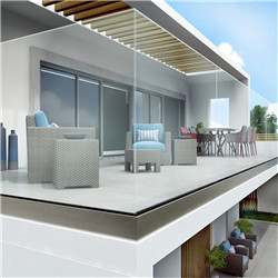 U Channel Balcony Front Porch Railing Design Glass Railing
