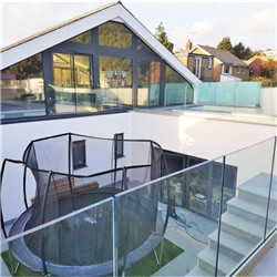 Manufacturer Aluminium U Channel Glass Balustrade Frameless Shoe Base 12mm Glass Railing 