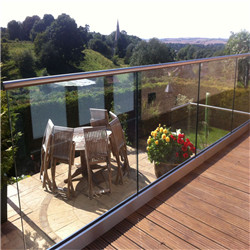 Low Cost Glass Balcony Panels Aluminum U Channel Balustrade 