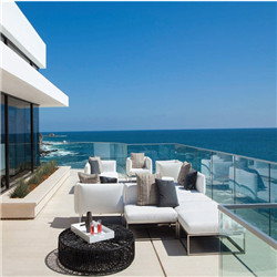 Modern Aluminium U Channel Railinng Frameless Glass Fixing Balustrade