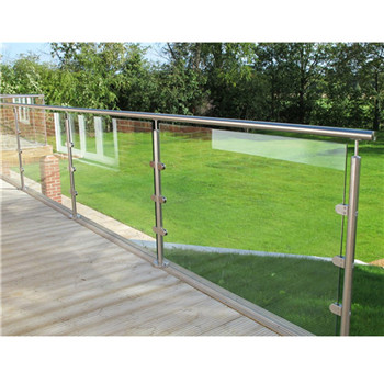 Stainless Steel 304 Floor Mounted Glass Balustrade Post Glass Clamp