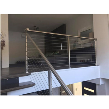 Post Design Stair Railing Stainless Steel 304 316 Handrail Outdoor Cable Railing