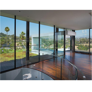 Curved Tempered Glass Railing Indoor Balcony Railing Systems