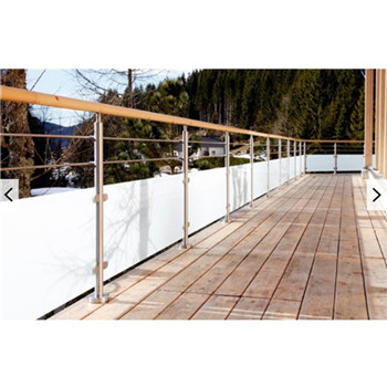 High Quality Stainless Steel Baluster Glass Balustrade With Wood Handrail