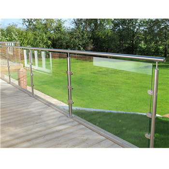 Balcony Glass Balustrade Stainless Steel Handrail Glass Fixing Railing