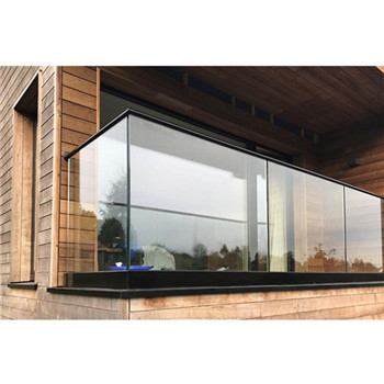 Black U Channel Glass Railing Glass Balcony Balustrade