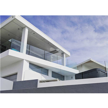 Aluminum U Channel Tempered Glass Outdoor Deck Railing Balustrades 